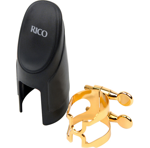 H-Ligature and Cap for Soprano Saxophone, Gold-Plated