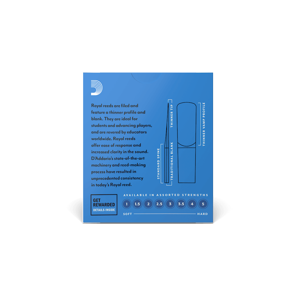 D'Addario Royal Alto Saxophone Reeds - Reeds For Less