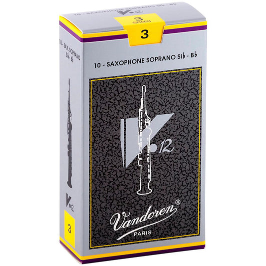 Vandoren V12 Soprano Saxophone Reeds – Box of 10